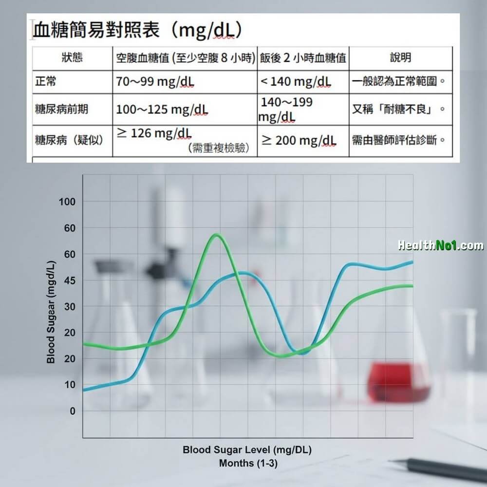 血糖簡易對照表