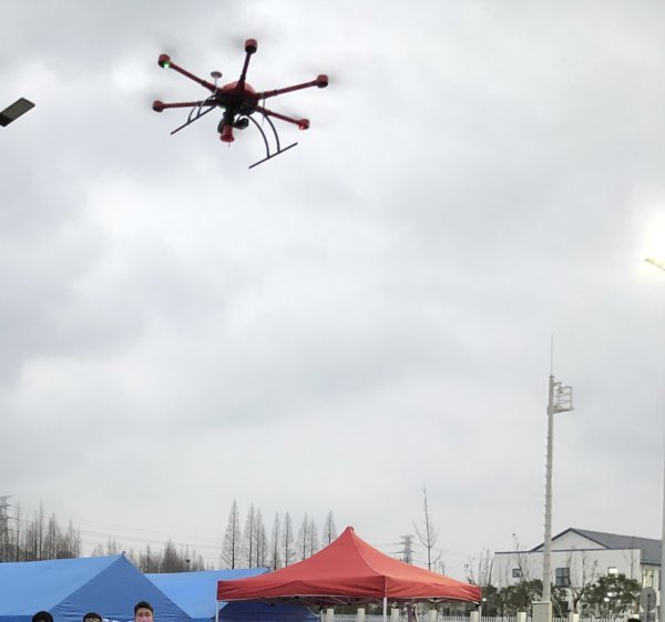 MMC無人機用於空中疫情宣傳