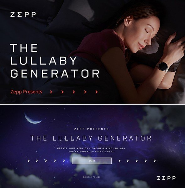 世界睡眠日當天為您的親朋好友創作一首搖籃曲。網址：http://www.zepplullaby.com/