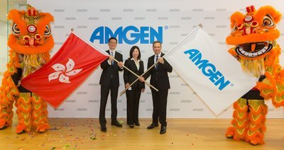 Amgen正式成立香港／澳門團隊 (左至右：唐嘉其、溫陳佩茜、伍連德)