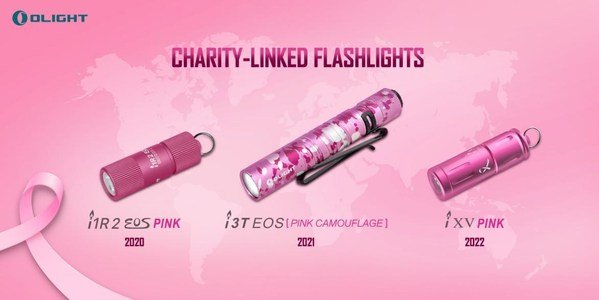 Olight（傲雷）專為乳腺癌意識宣傳月設計的手電