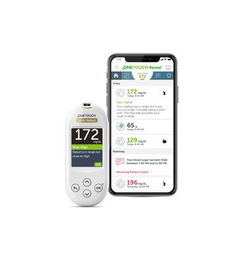 OneTouch Verio Reflect™具有新Blood Sugar Mentor™功能，分析並告知患者血糖趨勢和潛在原因，並為他們提供個性化指導，幫助他們瞭解導致低血糖或高血糖的原因。